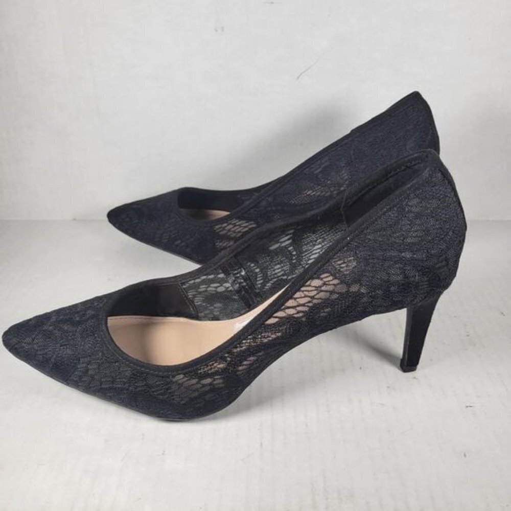 Kelly & Katie Black Open Mesh Lace Misha 3" Heel Shoes Size 9 1/2M - Picture 6 of 9